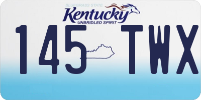 KY license plate 145TWX