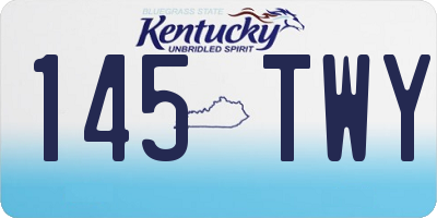 KY license plate 145TWY
