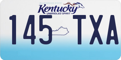 KY license plate 145TXA