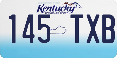 KY license plate 145TXB
