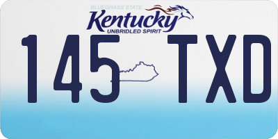 KY license plate 145TXD
