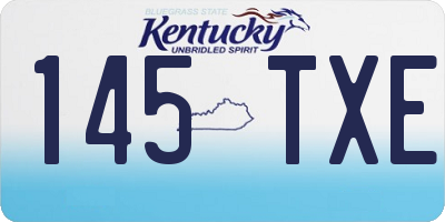 KY license plate 145TXE
