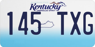KY license plate 145TXG