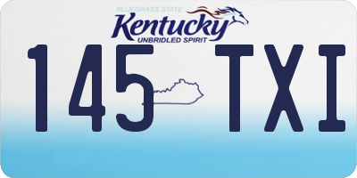 KY license plate 145TXI