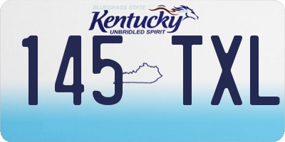 KY license plate 145TXL