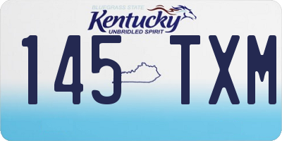 KY license plate 145TXM