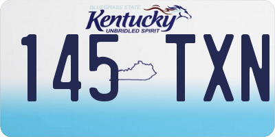 KY license plate 145TXN