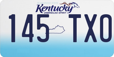KY license plate 145TXO