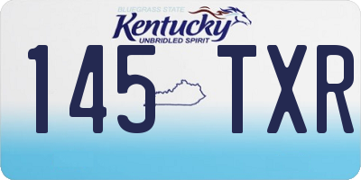 KY license plate 145TXR