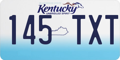 KY license plate 145TXT