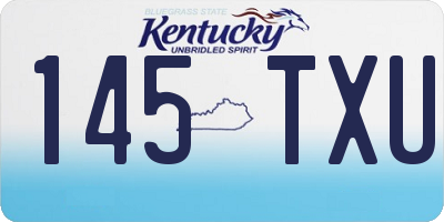 KY license plate 145TXU