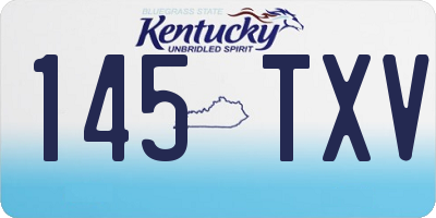 KY license plate 145TXV