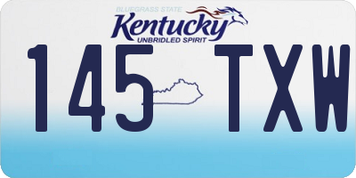 KY license plate 145TXW