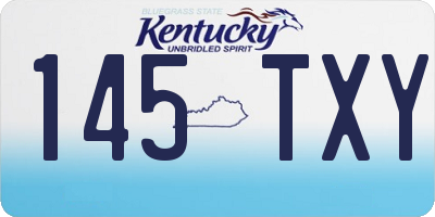 KY license plate 145TXY