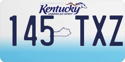KY license plate 145TXZ