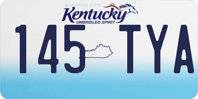 KY license plate 145TYA