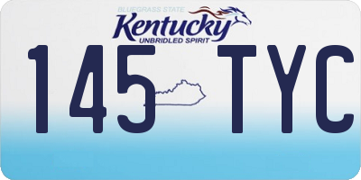 KY license plate 145TYC