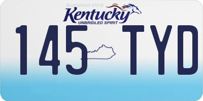 KY license plate 145TYD