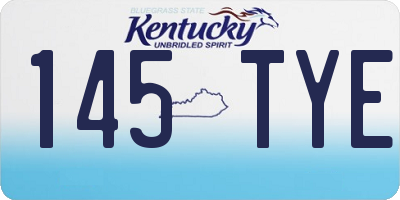 KY license plate 145TYE