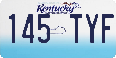 KY license plate 145TYF