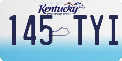 KY license plate 145TYI