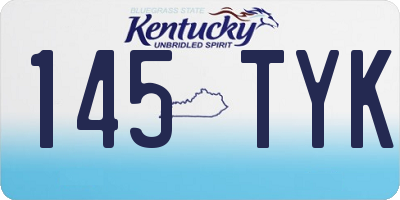 KY license plate 145TYK