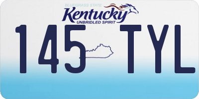 KY license plate 145TYL