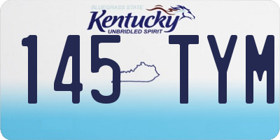 KY license plate 145TYM