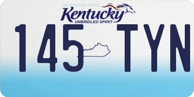 KY license plate 145TYN