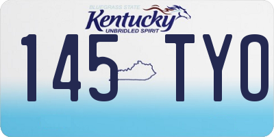 KY license plate 145TYO