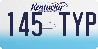 KY license plate 145TYP