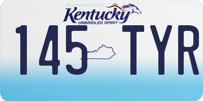 KY license plate 145TYR