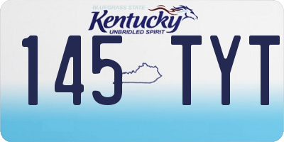 KY license plate 145TYT