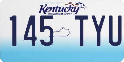 KY license plate 145TYU
