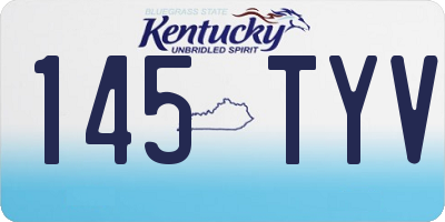 KY license plate 145TYV