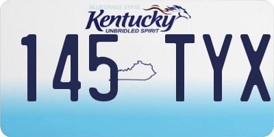KY license plate 145TYX