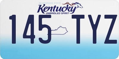KY license plate 145TYZ