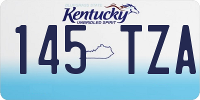 KY license plate 145TZA