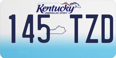 KY license plate 145TZD