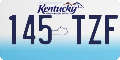 KY license plate 145TZF