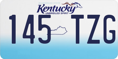 KY license plate 145TZG