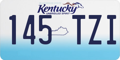 KY license plate 145TZI