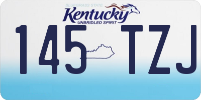 KY license plate 145TZJ