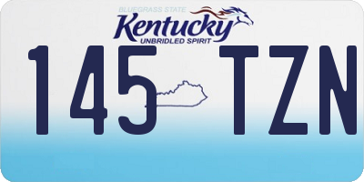 KY license plate 145TZN