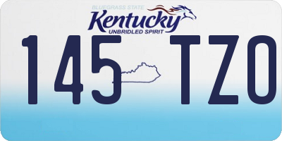 KY license plate 145TZO