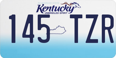KY license plate 145TZR
