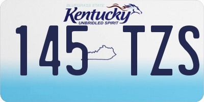 KY license plate 145TZS