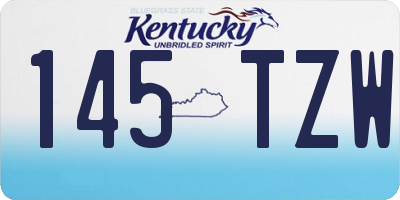 KY license plate 145TZW