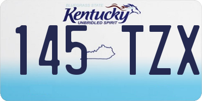 KY license plate 145TZX