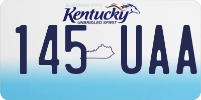 KY license plate 145UAA